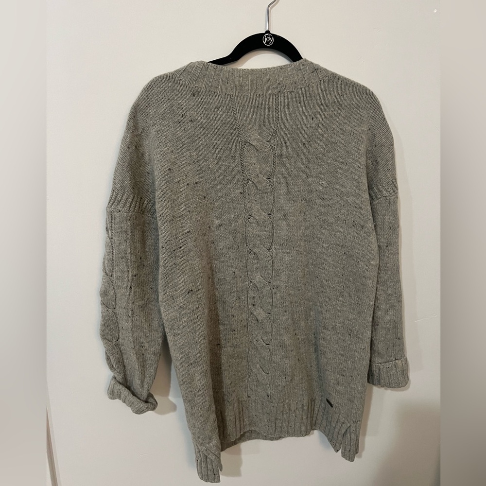 Barbour Cozy Gray Cable Knit Sweater